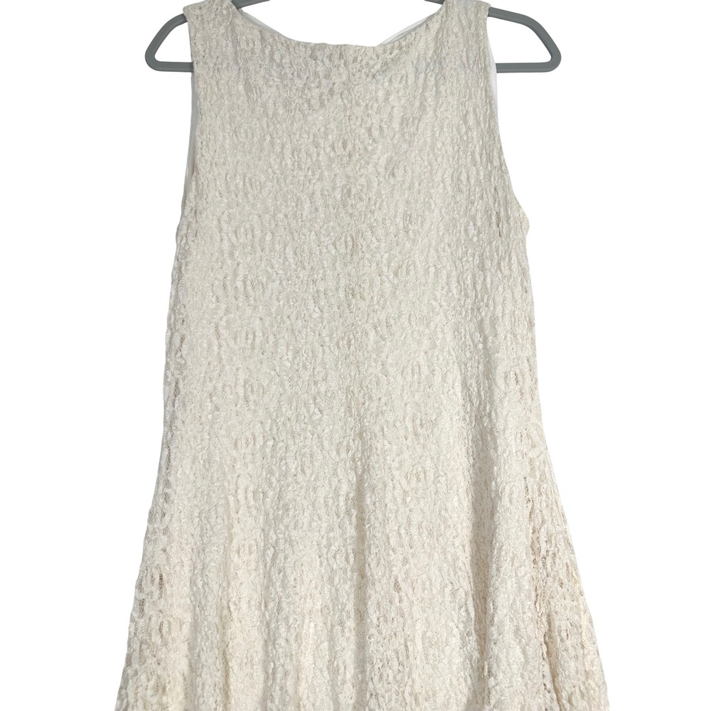 Abercrombie Cream Lace Dress Medium Wedding Guest Flowy Coquette Balletcore NWT - Picture 2 of 9